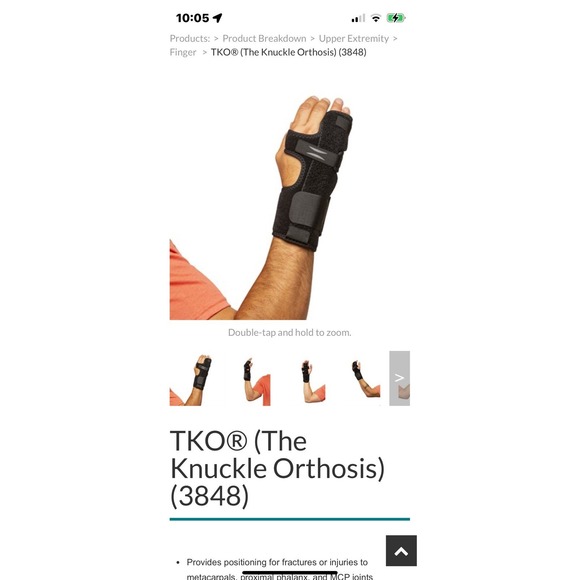 Hely and Weber TKO The Knuckle Orthosis Right‎ for Protective Positioning - Picture 1 of 2